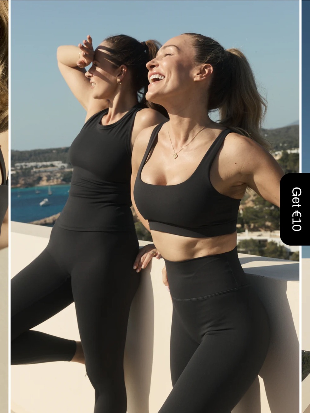 QDQ Black Scoop-Neck Sports Bra — Women’s Low-Medium Impact
